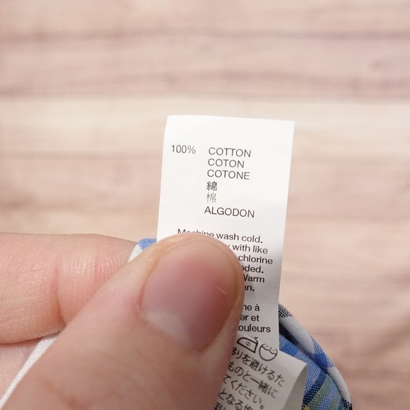 GAP VINTAGE WASH CLASSIC FIT BLUE YELLOW PLAID BUTTON DOWN SHIRT MENS SIZE XS - Picture 6 of 6